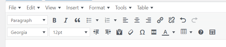 TinyMCE wordpress editor display