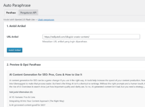 Plugin Ai Parafrase
