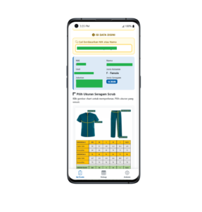 Aplikasi Pengukuran Seragam Karyawan